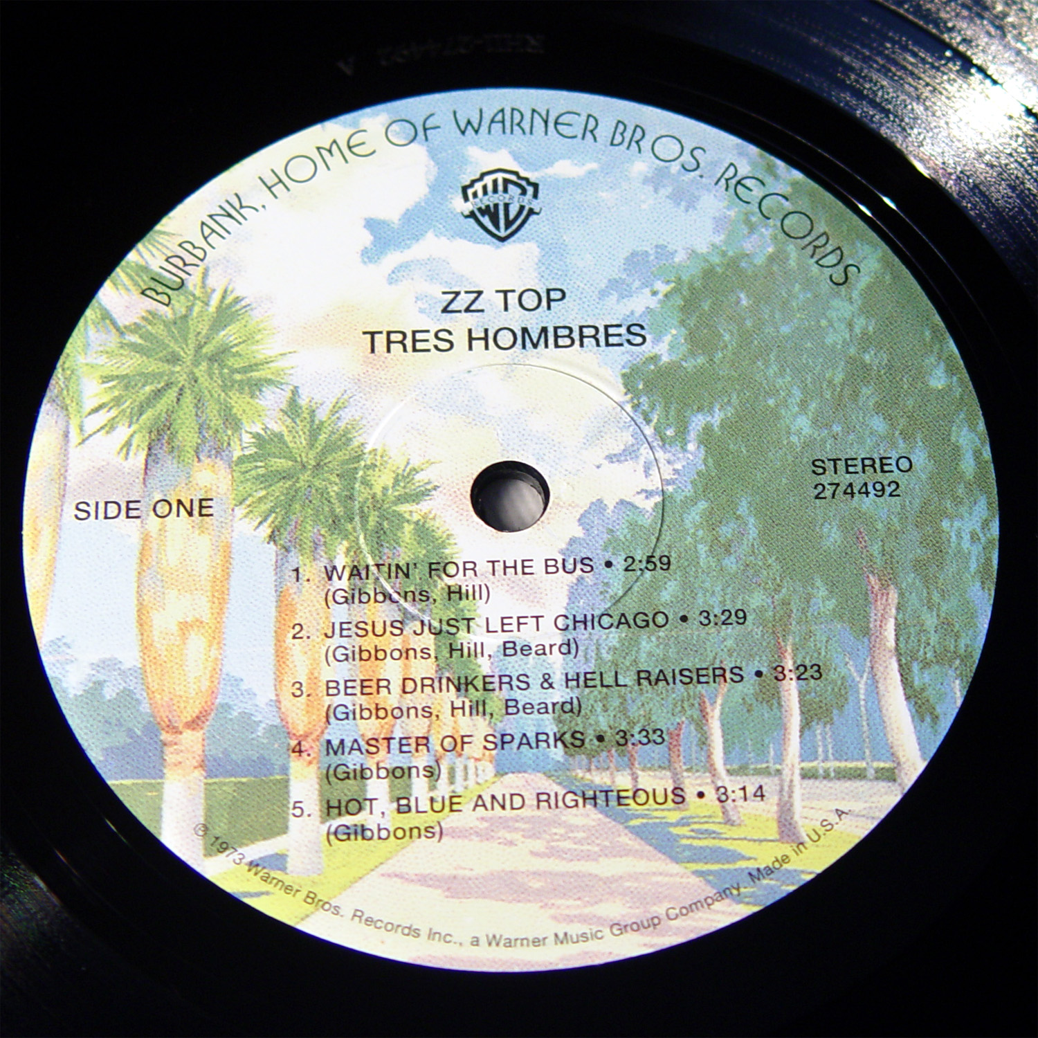 ZZ Top  Tres Hombres : LP Label A US